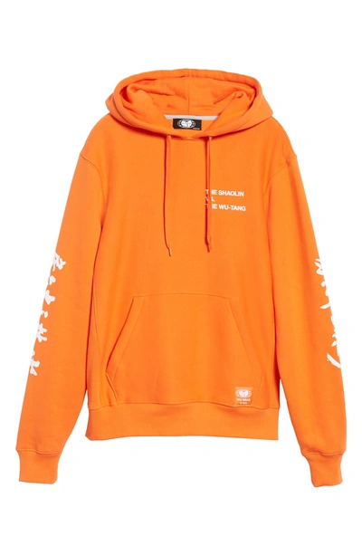 Shop Wu Wear Shaolin Vs. Wu-tang Graphic Hoodie In Orange