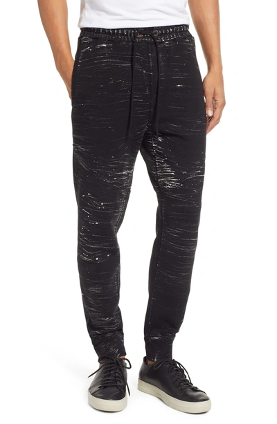 Shop Hudson Slim Fit French Terry Jogger Pants In Black Marble