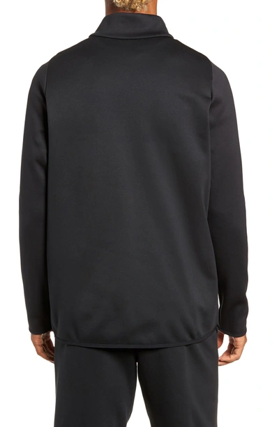 Shop Nike Quarter Zip Pullover In Black/ Dark Grey