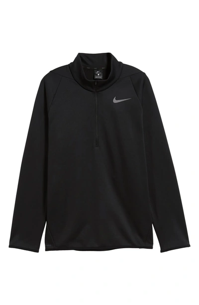 Shop Nike Quarter Zip Pullover In Black/ Dark Grey
