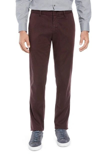 Shop Zachary Prell Aster Straight Leg Pants In Wine