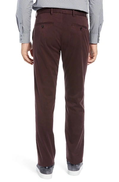 Shop Zachary Prell Aster Straight Leg Pants In Wine