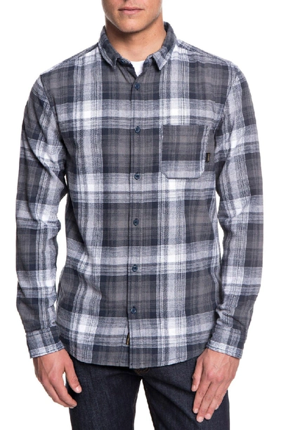 Shop Quiksilver Fatherfly Plaid Shirt In Blue Night Fatherfly Check