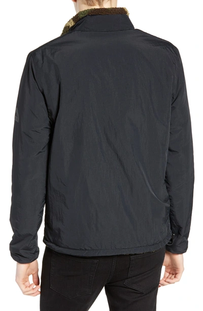 Shop Penfield Karstens Reversible Fleece Zip Jacket In Black