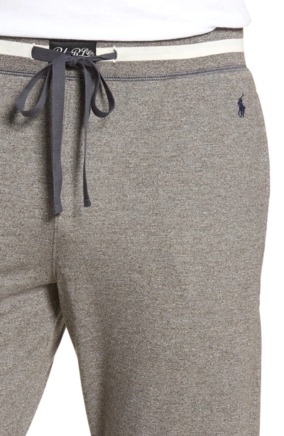 Shop Polo Ralph Lauren Jogger Pants In Boulder Grey Heather/ Oatmeal