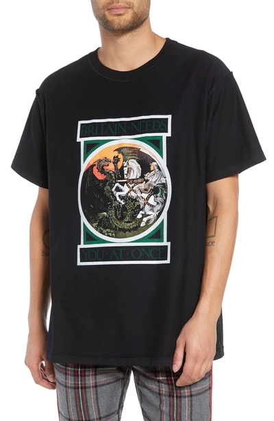 Shop Represent George/dragon Graphic T-shirt In Black