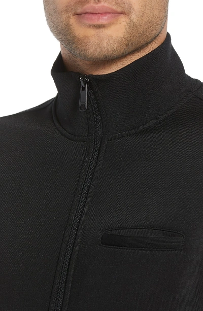 Shop Vince Heat Seal Track Jacket In Black