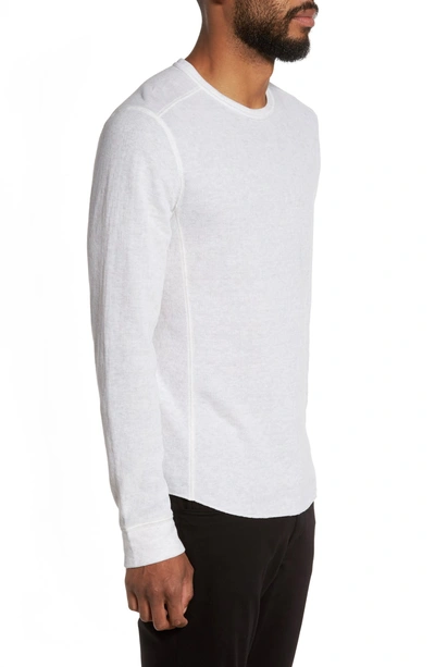 Shop Vince Double Knit Long Sleeve T-shirt In Optic White