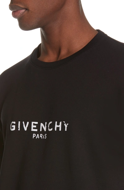 Givenchy Vintage Logo Sweatshirt In Black | ModeSens