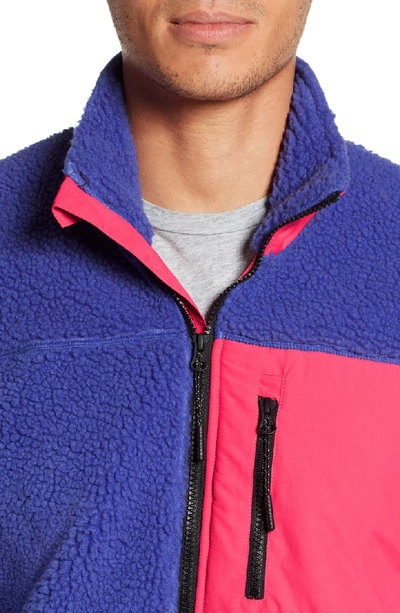 Shop Penfield Mattawa Fleece Zip Jacket In Royal Blue