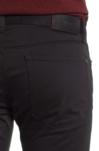 Shop Hugo 708 Stretch Slim Fit Jeans In Black