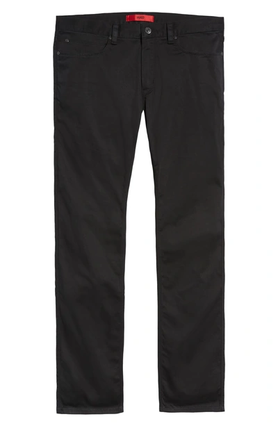 Shop Hugo 708 Stretch Slim Fit Jeans In Black
