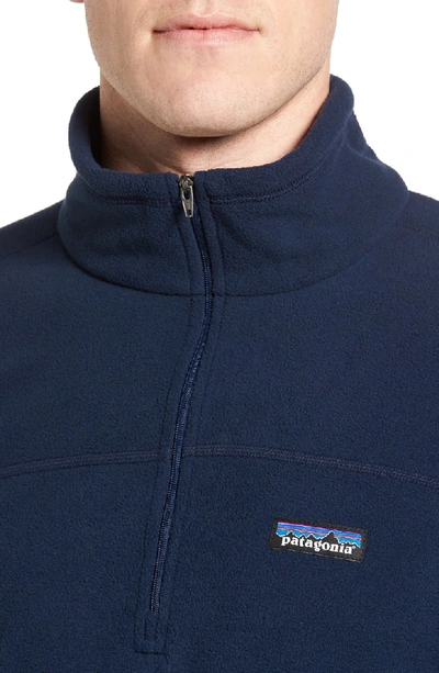 Shop Patagonia Micro D Quarter-zip Fleece Pullover In Blue