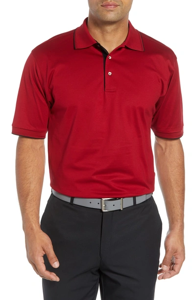 Shop Bobby Jones Solid Tipped Polo In Cranberry