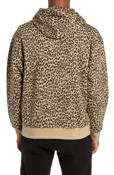 Shop Obey Gusto Hooded Sweatshirt In Khaki Leopard