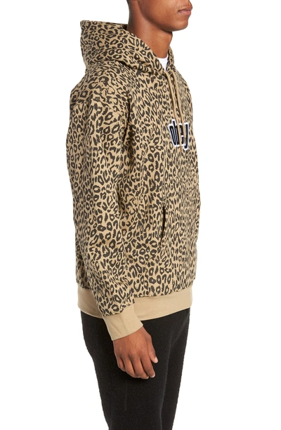 Shop Obey Gusto Hooded Sweatshirt In Khaki Leopard