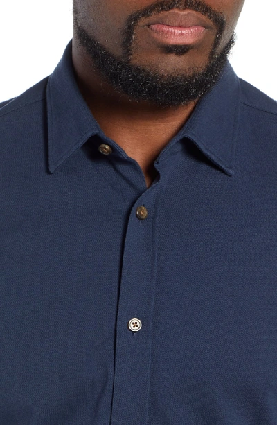 Shop Hugo Boss Ronni Slim Fit Solid Sport Shirt In Blue