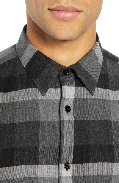 Shop Theory Menlo Slim Fit Stretch Sport Shirt In Asphalt Check