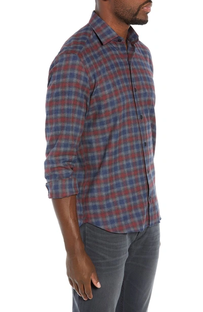 Shop Culturata Supersoft Tailored Fit Check Sport Shirt In Charcoal