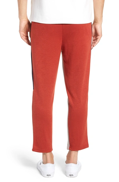 Shop Native Youth Slim Fit Colorblock Stripe Jogger Pants In Rust