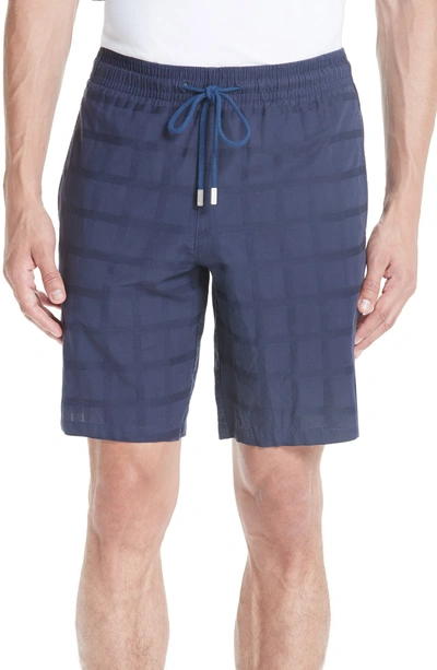 Shop Vilebrequin Carreaux Check Voile Shorts In Blue
