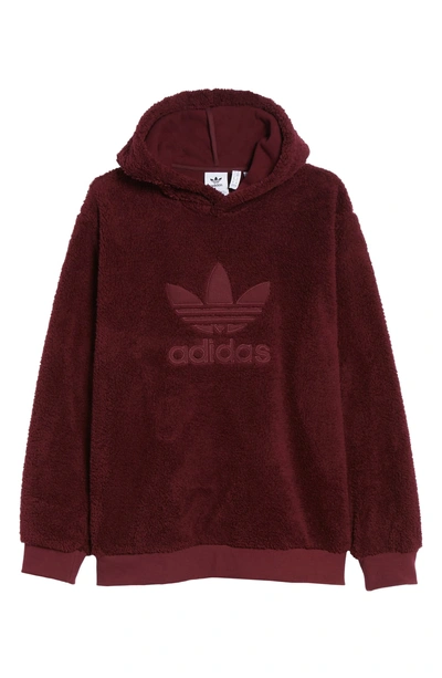 Adidas Originals Adicolor Trefoil Recycled Fleece Hoodie In Maroon |  ModeSens