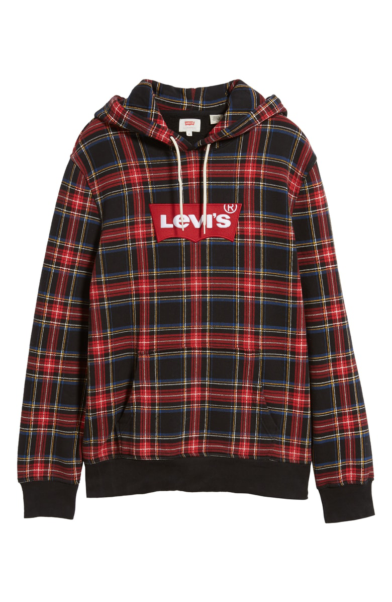 levi's plaid hoodie