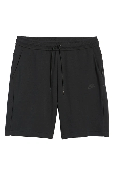 Shop Nike Tech Fleece Shorts In Black/ Black