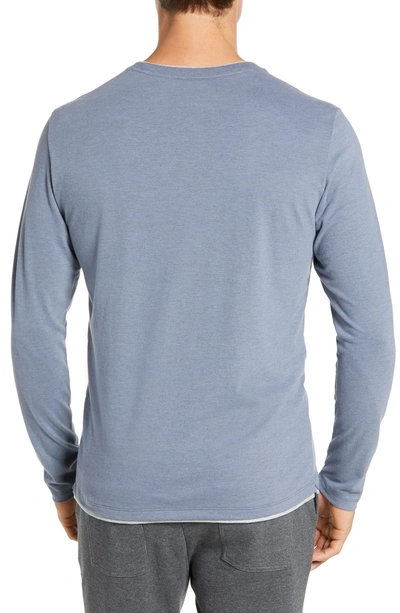 Shop Robert Barakett Halifax Long Sleeve Crewneck T-shirt In Dusty Blue