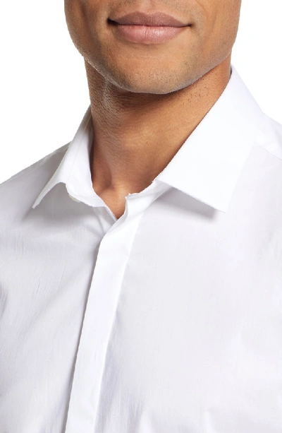 Shop John Varvatos Slim Fit Stretch Cotton Dress Shirt In White