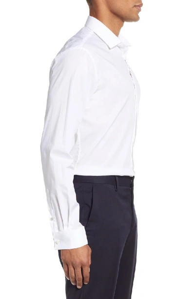 Shop John Varvatos Slim Fit Stretch Cotton Dress Shirt In White
