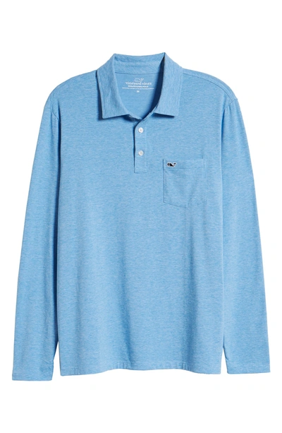 Shop Vineyard Vines Edgartown Jersey Polo In Hull Blue