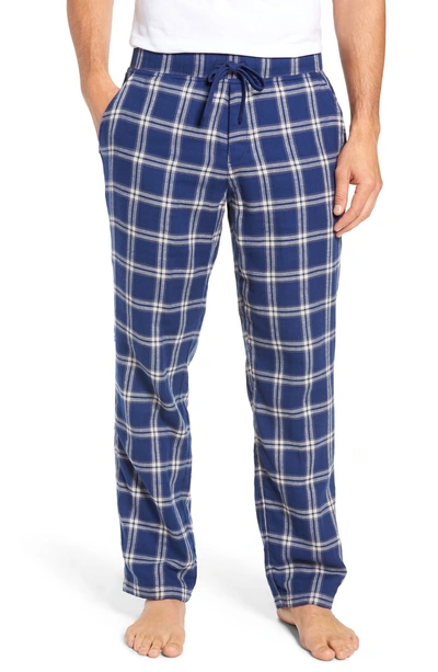 Shop Ugg Flynn Pajama Pants In Dark Denim Plaid