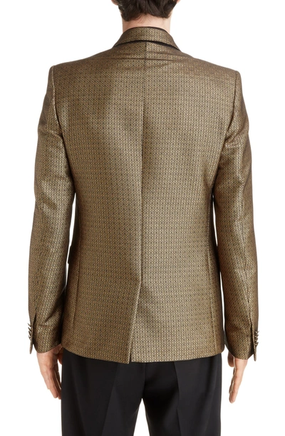 Shop Givenchy Jacquard Dinner Jacket In Gold/black