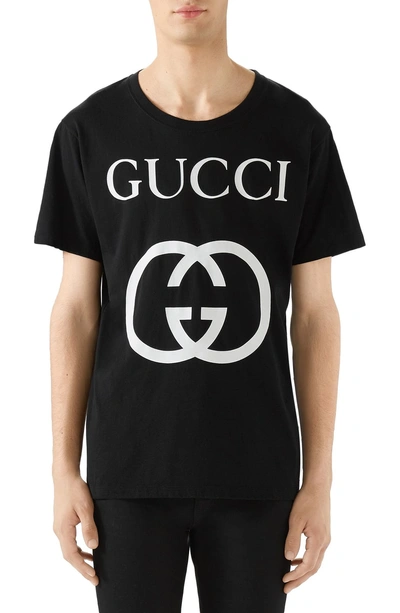 Shop Gucci New Logo T-shirt In Black