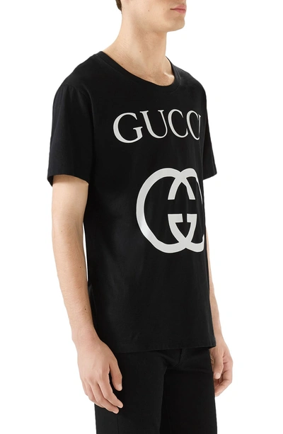 Shop Gucci New Logo T-shirt In Black