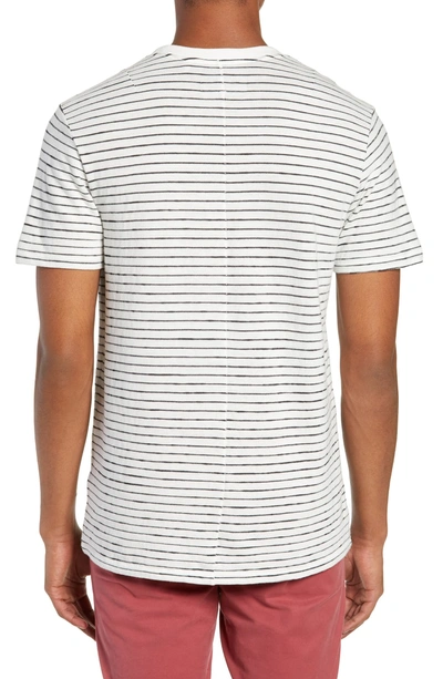 Shop Rag & Bone Railroad Stripe T-shirt In Ivory/ Black