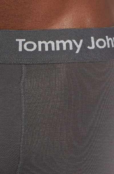 Shop Tommy John Cool Cotton Trunks In Iron Grey