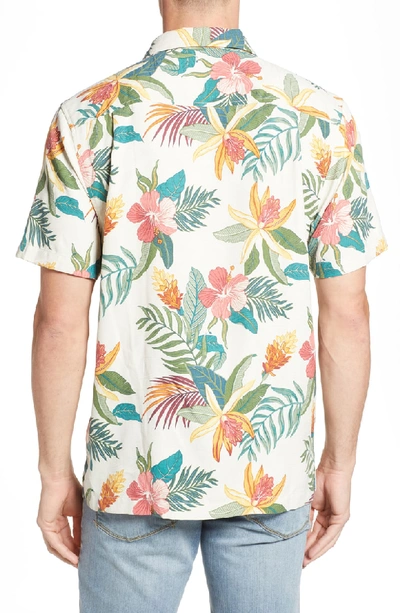 Shop Tommy Bahama Beach Crest Blooms Short Sleeve Silk Blend Sport Shirt In Continental