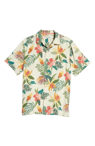 Shop Tommy Bahama Beach Crest Blooms Short Sleeve Silk Blend Sport Shirt In Continental