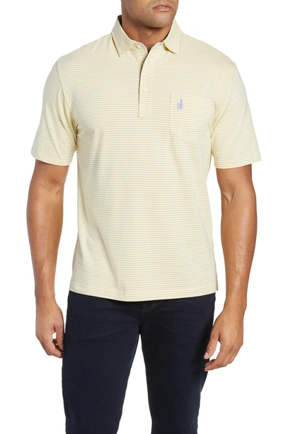 Shop Johnnie-o Cliffs Classic Fit Stripe Polo In Canary