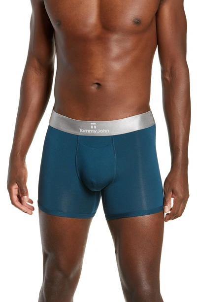 Shop Tommy John Second Skin Titanium Trunks In Reflecting Pond