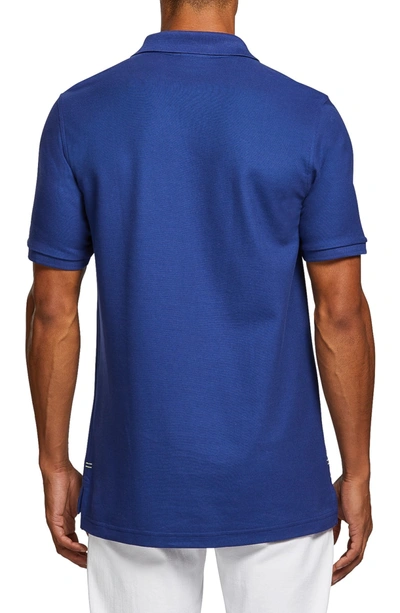 Shop Psycho Bunny Porthill Polo Shirt In Blue Print