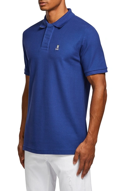 Shop Psycho Bunny Porthill Polo Shirt In Blue Print