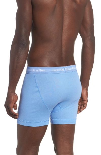 Shop Calvin Klein 3-pack Boxer Briefs In Monument/ Brick/ Periwinkle