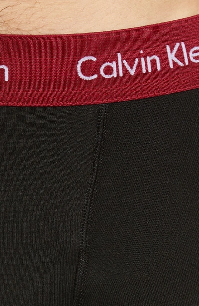 Shop Calvin Klein 3-pack Boxer Briefs In Black W Scarab/ Bluesteel/ Red