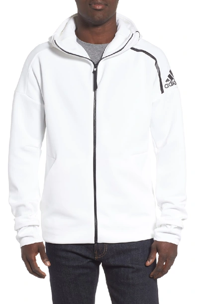 Adidas Originals Men's Z.n.e. Fast Release Full-zip Hoodie, White | ModeSens