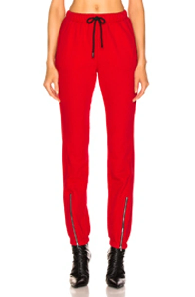 Shop Cotton Citizen Milan Zip Jogger In Cherry