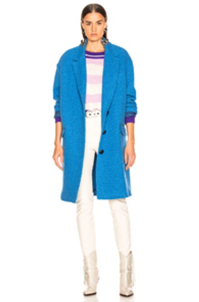 Shop Isabel Marant Étoile Gimi Coat In Blue