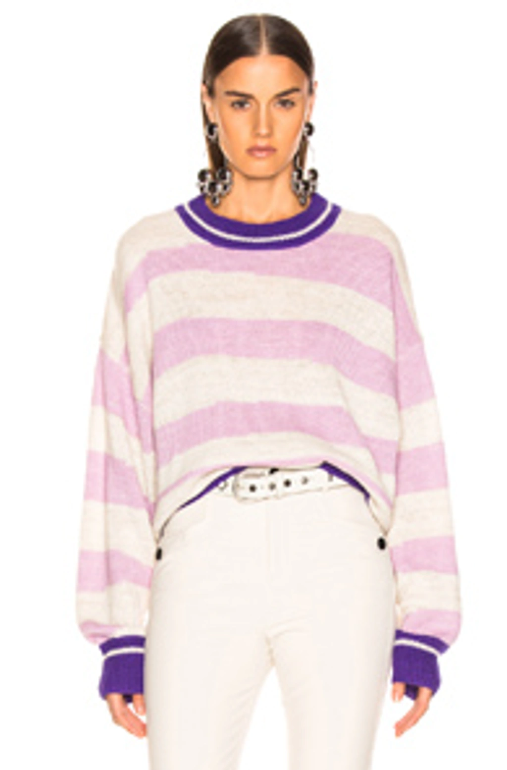 Isabel marant etoile glowy striped alpaca blend sweater shop